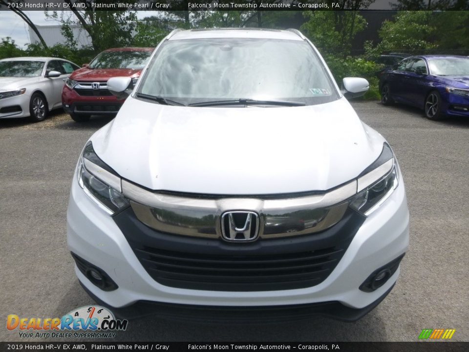 2019 Honda HR-V EX AWD Platinum White Pearl / Gray Photo #6