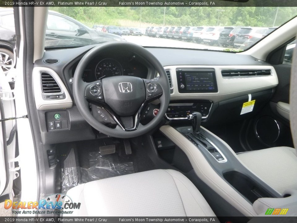 2019 Honda HR-V EX AWD Platinum White Pearl / Gray Photo #10