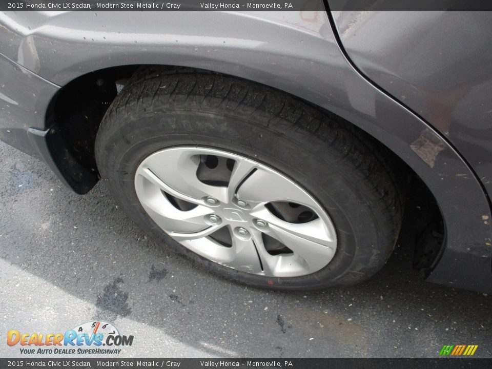 2015 Honda Civic LX Sedan Modern Steel Metallic / Gray Photo #6