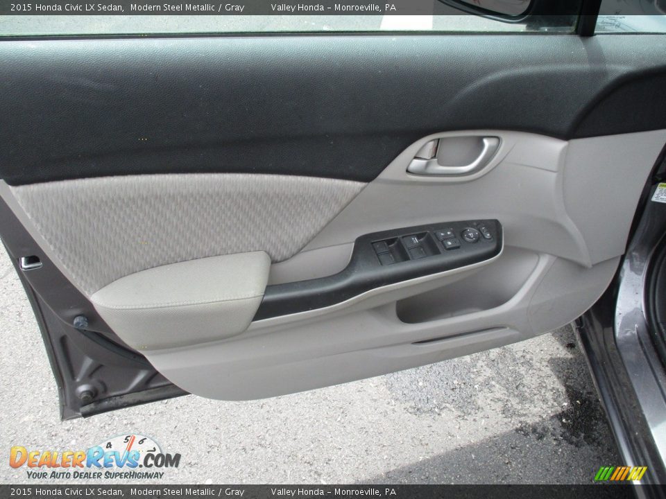2015 Honda Civic LX Sedan Modern Steel Metallic / Gray Photo #10