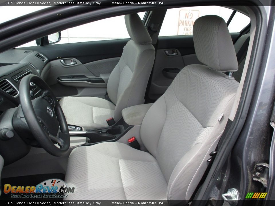 2015 Honda Civic LX Sedan Modern Steel Metallic / Gray Photo #11