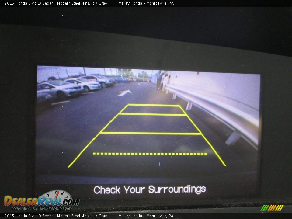 2015 Honda Civic LX Sedan Modern Steel Metallic / Gray Photo #15