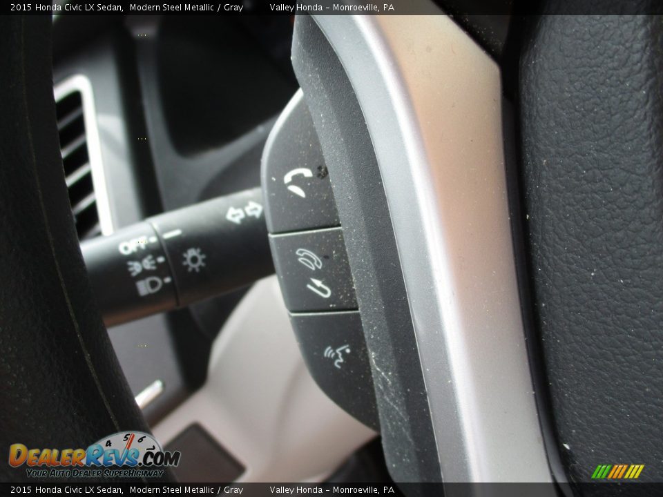 2015 Honda Civic LX Sedan Modern Steel Metallic / Gray Photo #17