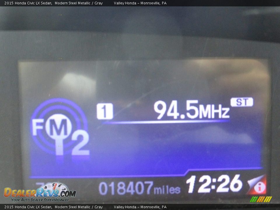 2015 Honda Civic LX Sedan Modern Steel Metallic / Gray Photo #20