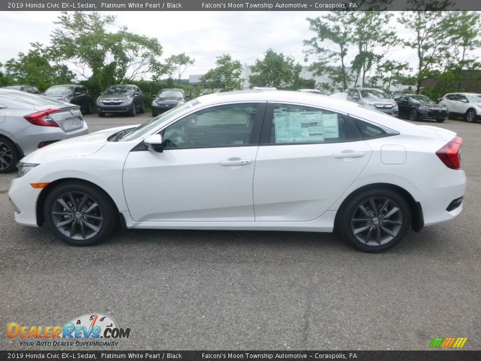 2019 Honda Civic EX-L Sedan Platinum White Pearl / Black Photo #2