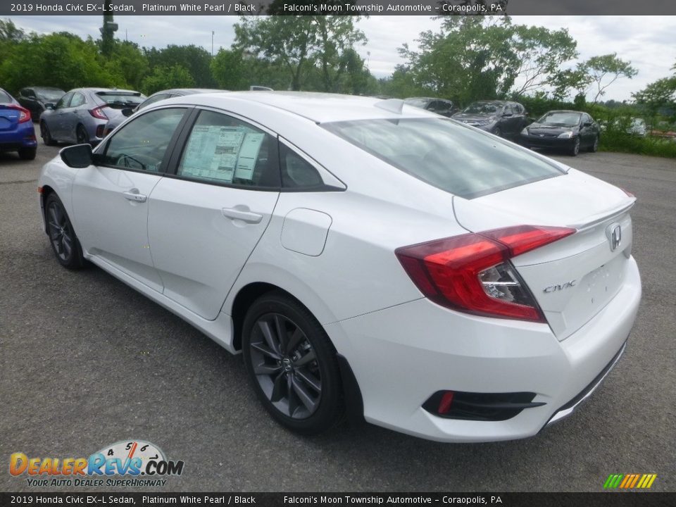 2019 Honda Civic EX-L Sedan Platinum White Pearl / Black Photo #3