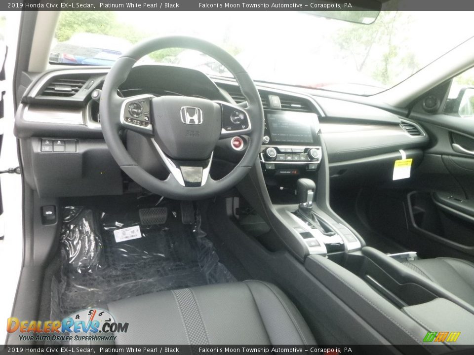 2019 Honda Civic EX-L Sedan Platinum White Pearl / Black Photo #11