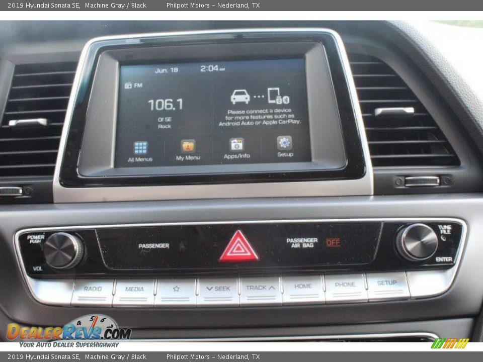 2019 Hyundai Sonata SE Machine Gray / Black Photo #11