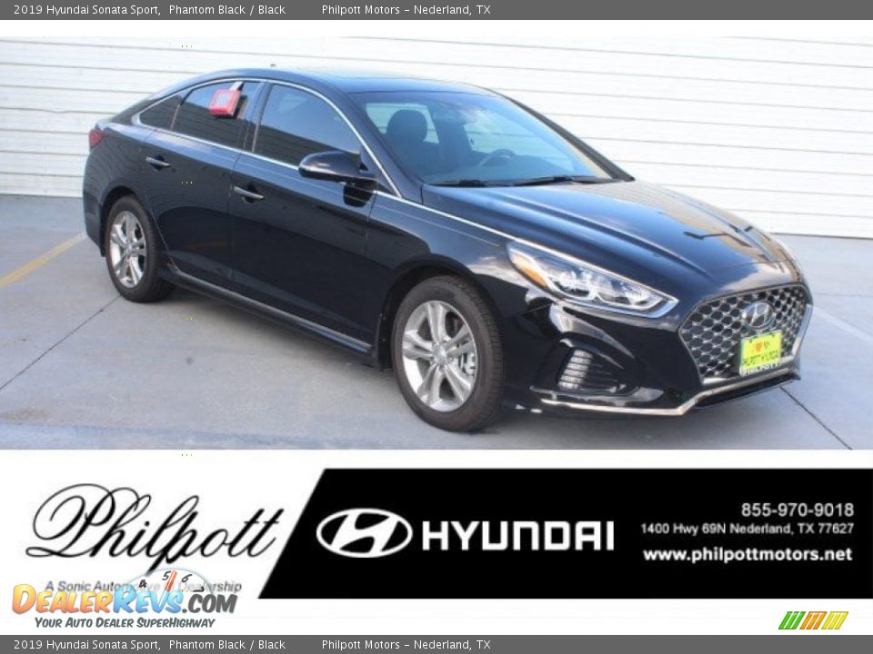 2019 Hyundai Sonata Sport Phantom Black / Black Photo #1