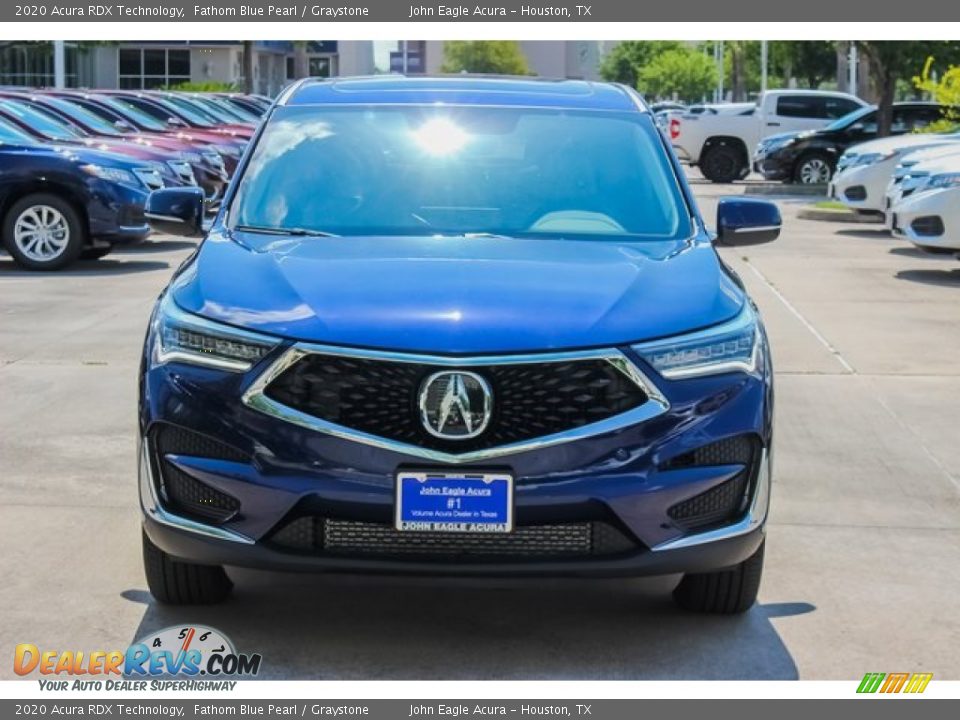 2020 Acura RDX Technology Fathom Blue Pearl / Graystone Photo #2