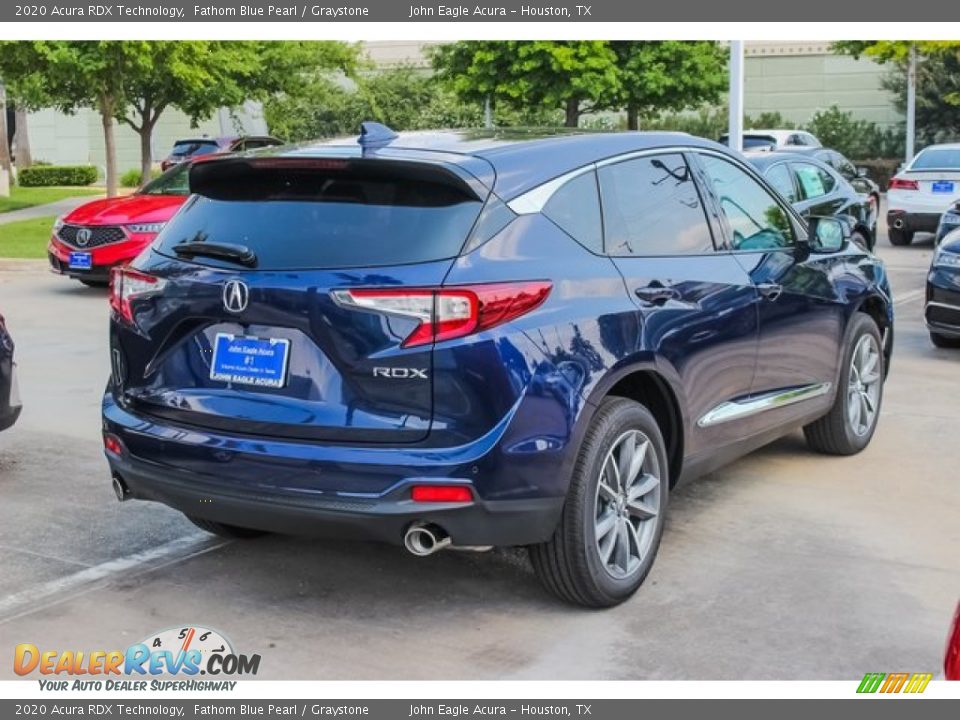 2020 Acura RDX Technology Fathom Blue Pearl / Graystone Photo #7