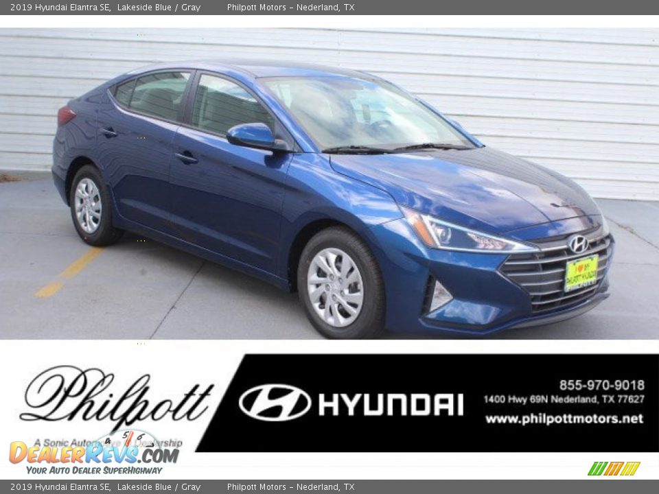 2019 Hyundai Elantra SE Lakeside Blue / Gray Photo #1