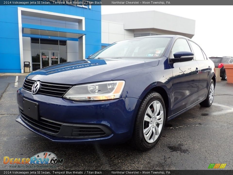 2014 Volkswagen Jetta SE Sedan Tempest Blue Metallic / Titan Black Photo #2