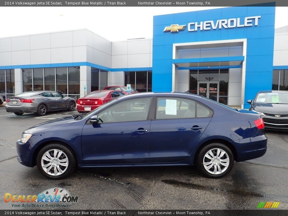 2014 Volkswagen Jetta SE Sedan Tempest Blue Metallic / Titan Black Photo #3