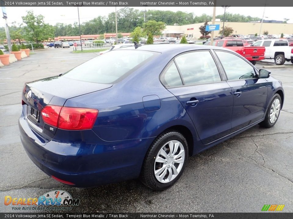 2014 Volkswagen Jetta SE Sedan Tempest Blue Metallic / Titan Black Photo #9