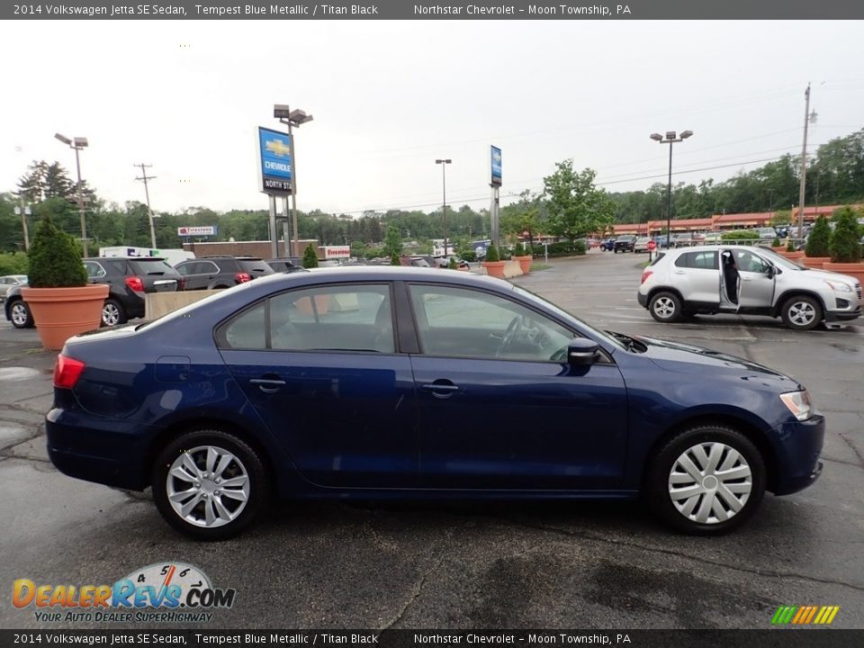 2014 Volkswagen Jetta SE Sedan Tempest Blue Metallic / Titan Black Photo #10