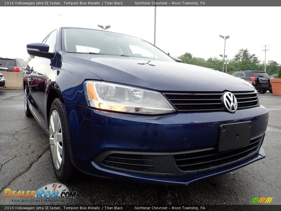 2014 Volkswagen Jetta SE Sedan Tempest Blue Metallic / Titan Black Photo #12