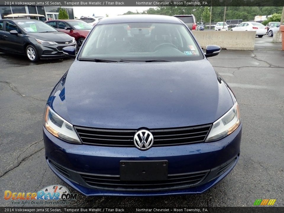 2014 Volkswagen Jetta SE Sedan Tempest Blue Metallic / Titan Black Photo #13