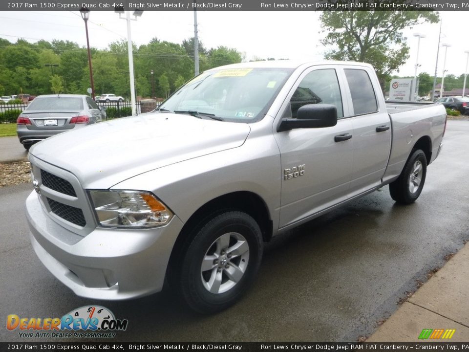 2017 Ram 1500 Express Quad Cab 4x4 Bright Silver Metallic / Black/Diesel Gray Photo #5