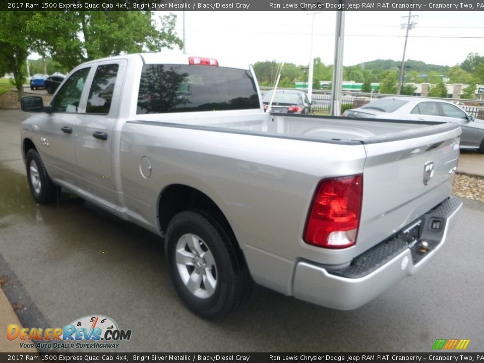 2017 Ram 1500 Express Quad Cab 4x4 Bright Silver Metallic / Black/Diesel Gray Photo #7