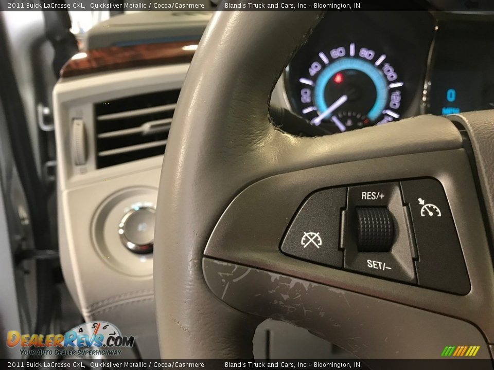 2011 Buick LaCrosse CXL Quicksilver Metallic / Cocoa/Cashmere Photo #13