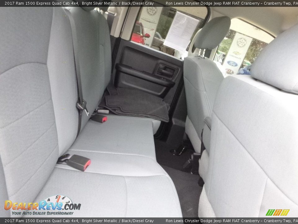 2017 Ram 1500 Express Quad Cab 4x4 Bright Silver Metallic / Black/Diesel Gray Photo #10