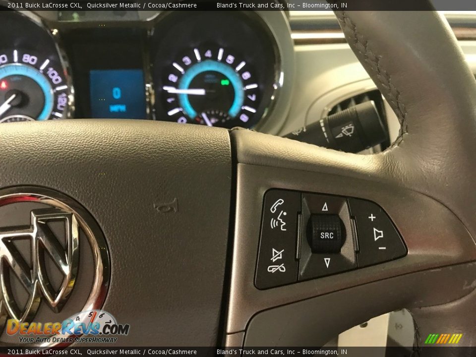 2011 Buick LaCrosse CXL Quicksilver Metallic / Cocoa/Cashmere Photo #14