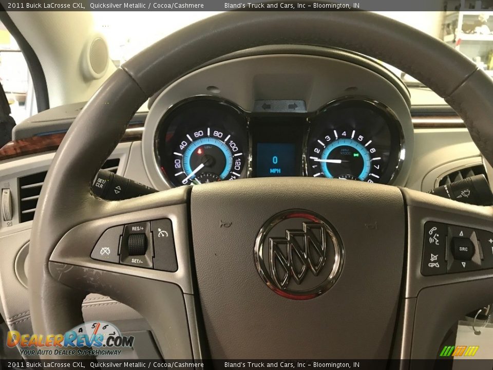 2011 Buick LaCrosse CXL Quicksilver Metallic / Cocoa/Cashmere Photo #15