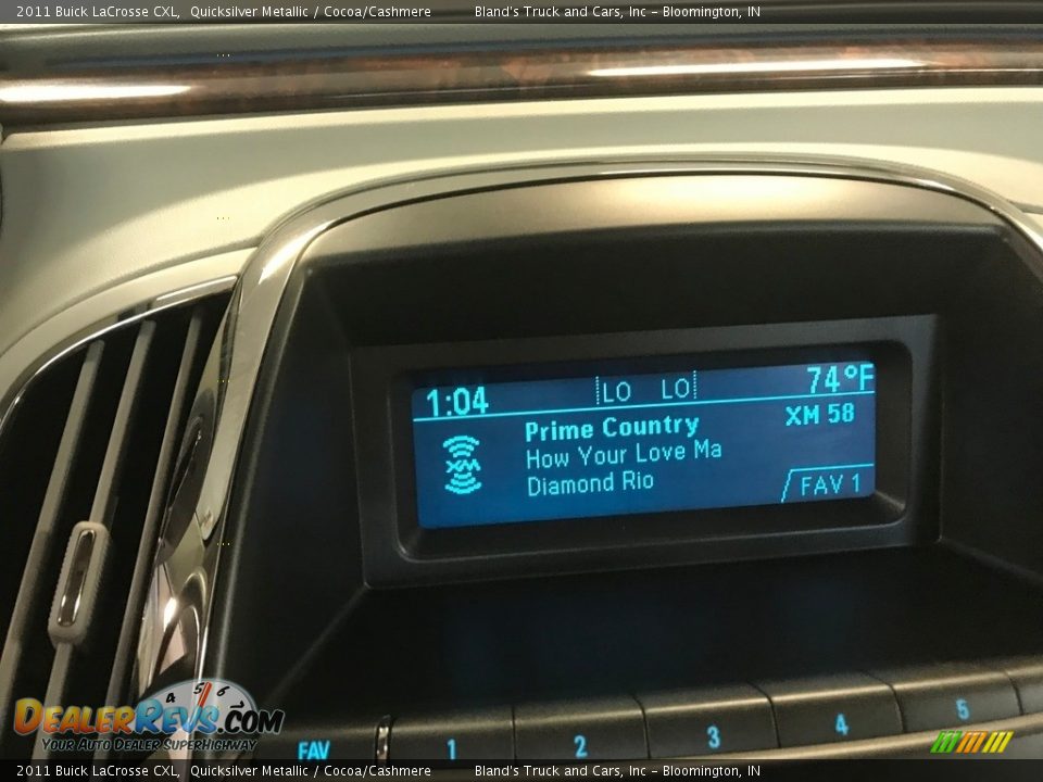 2011 Buick LaCrosse CXL Quicksilver Metallic / Cocoa/Cashmere Photo #16