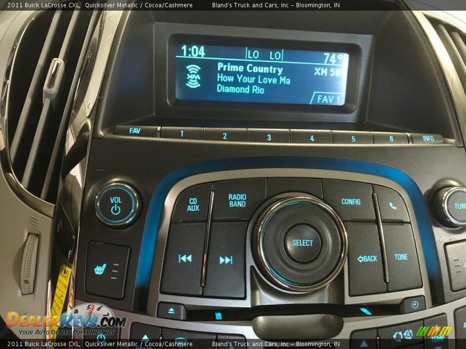 2011 Buick LaCrosse CXL Quicksilver Metallic / Cocoa/Cashmere Photo #17