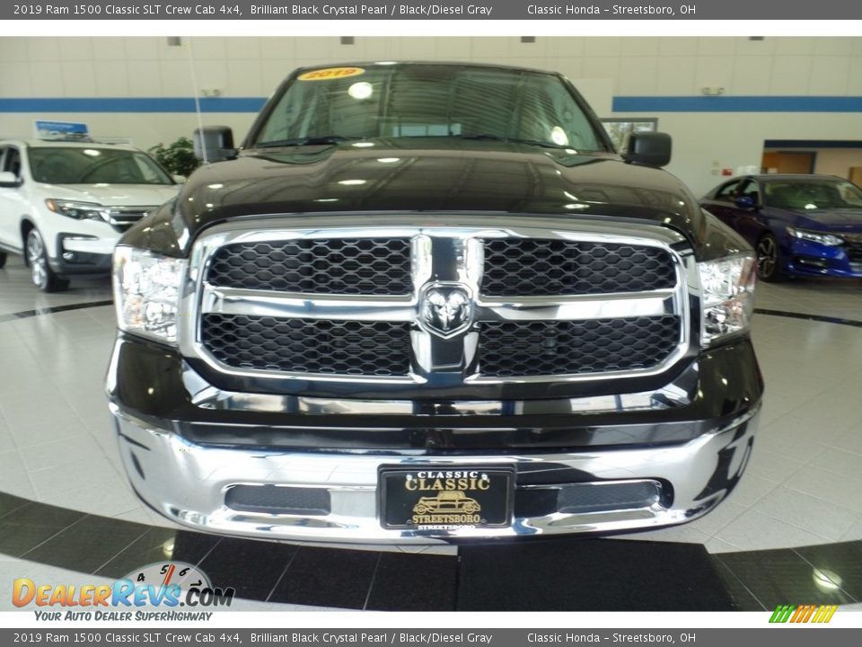 2019 Ram 1500 Classic SLT Crew Cab 4x4 Brilliant Black Crystal Pearl / Black/Diesel Gray Photo #13