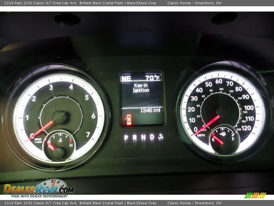 2019 Ram 1500 Classic SLT Crew Cab 4x4 Brilliant Black Crystal Pearl / Black/Diesel Gray Photo #25