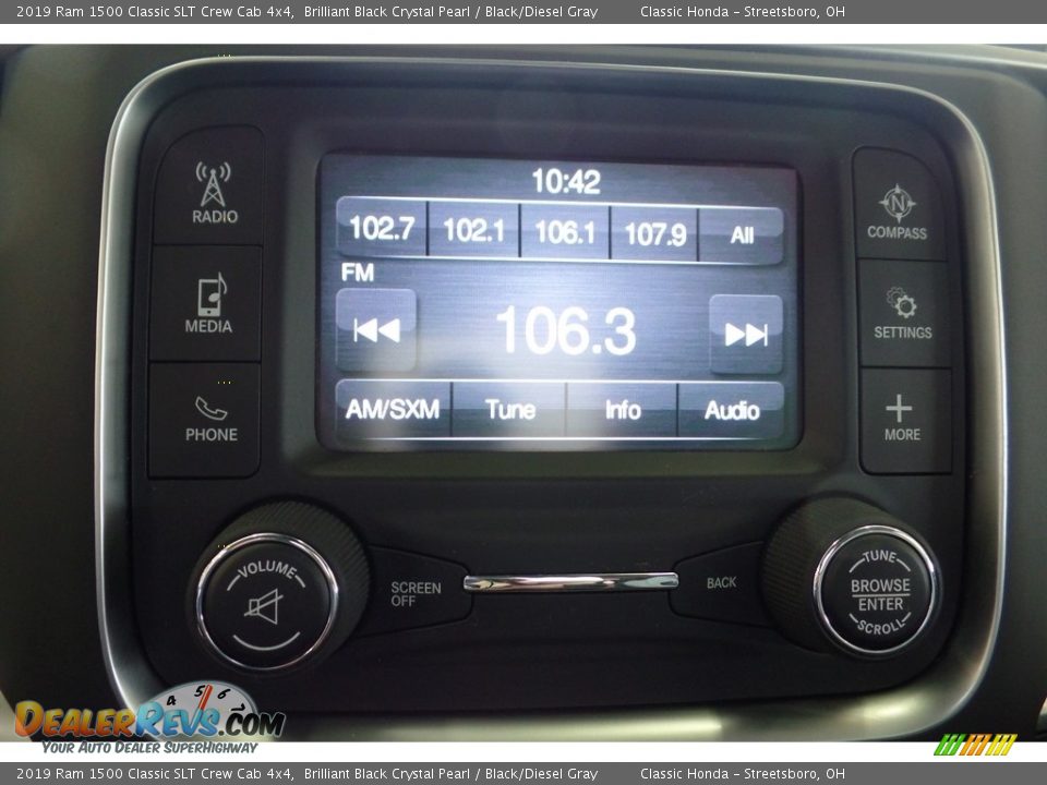 2019 Ram 1500 Classic SLT Crew Cab 4x4 Brilliant Black Crystal Pearl / Black/Diesel Gray Photo #27