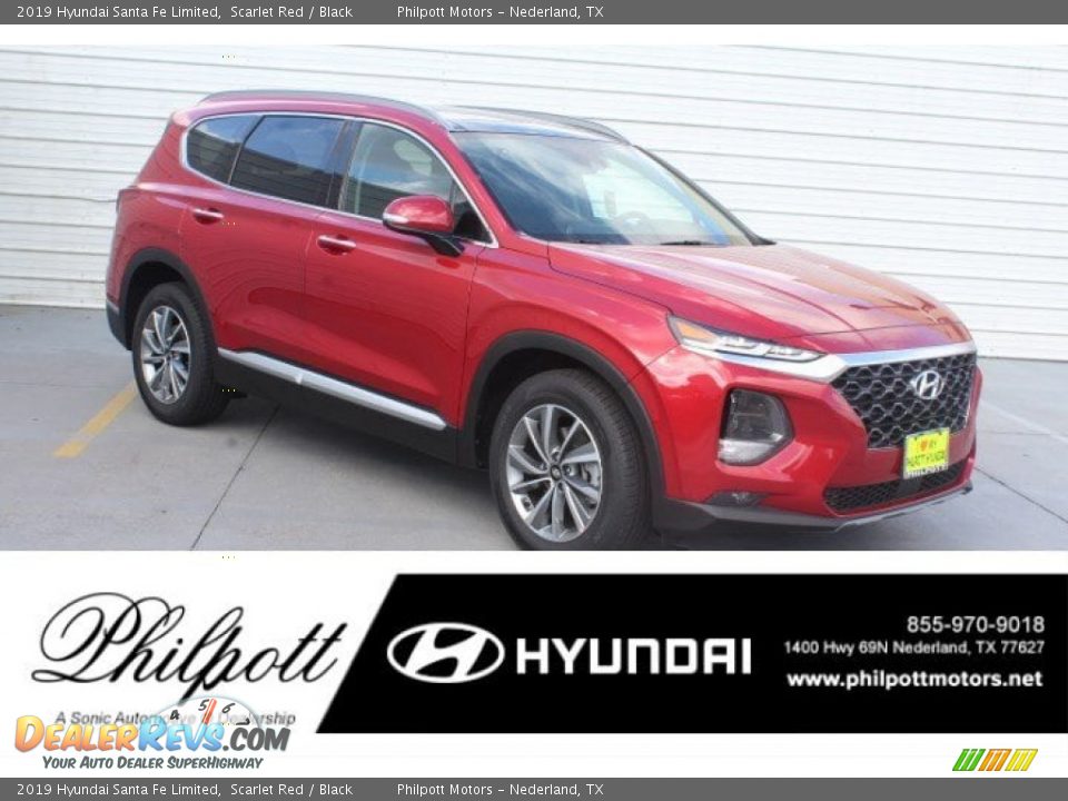 2019 Hyundai Santa Fe Limited Scarlet Red / Black Photo #1