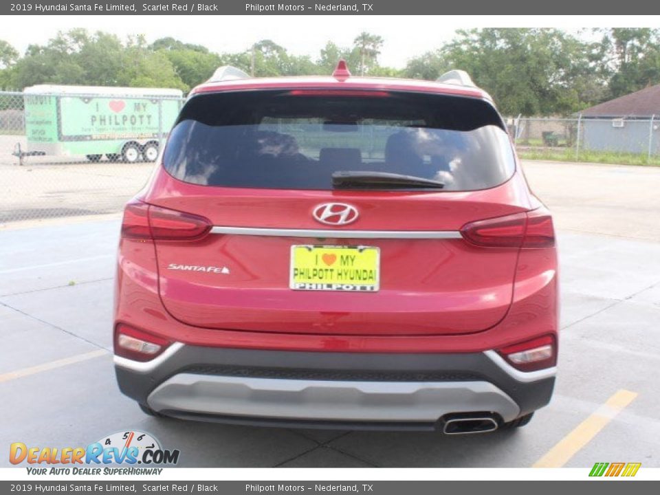 2019 Hyundai Santa Fe Limited Scarlet Red / Black Photo #7