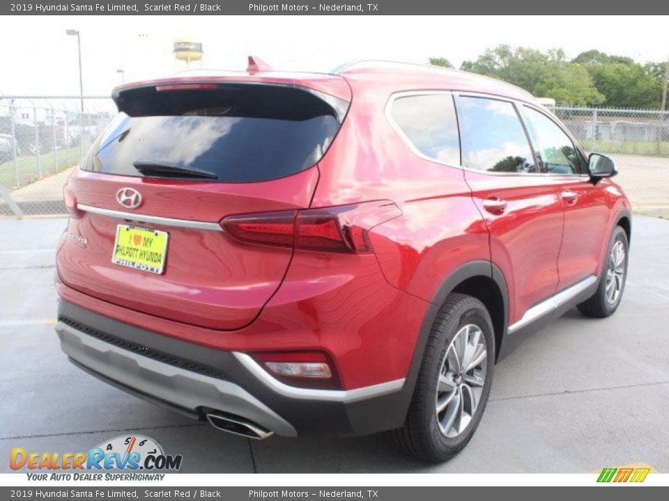 2019 Hyundai Santa Fe Limited Scarlet Red / Black Photo #8