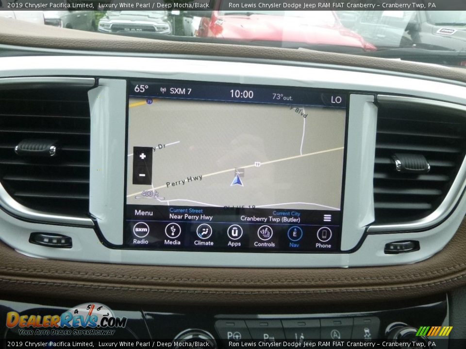 2019 Chrysler Pacifica Limited Luxury White Pearl / Deep Mocha/Black Photo #18