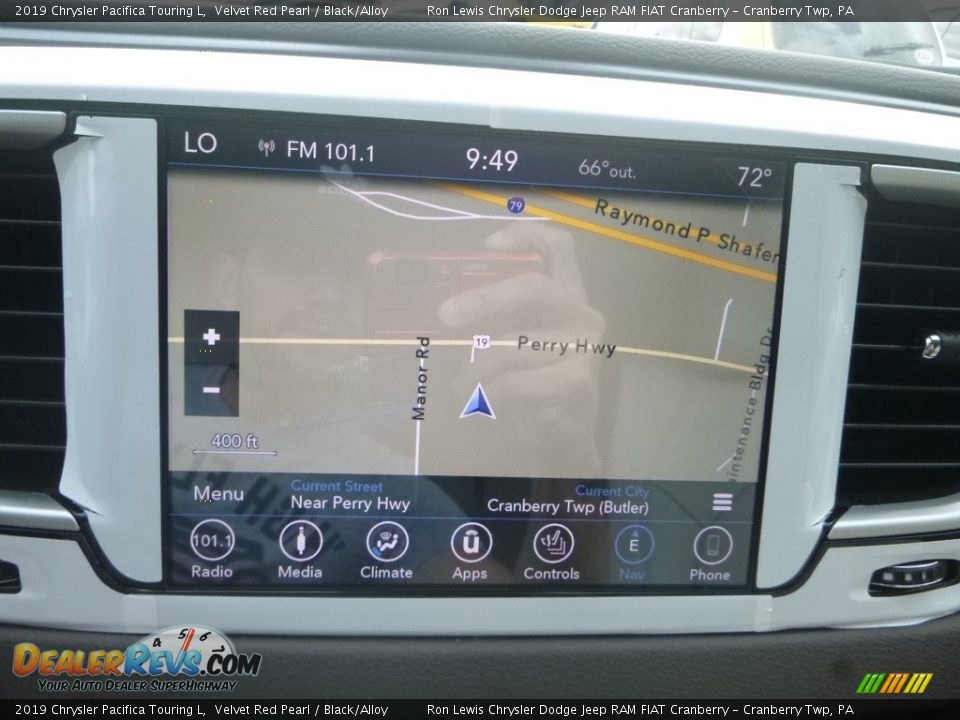 2019 Chrysler Pacifica Touring L Velvet Red Pearl / Black/Alloy Photo #18