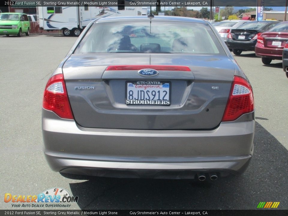 2012 Ford Fusion SE Sterling Grey Metallic / Medium Light Stone Photo #6