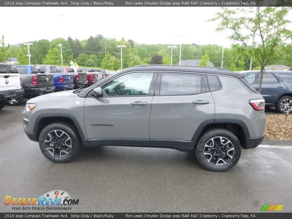 2019 Jeep Compass Trailhawk 4x4 Sting-Gray / Black/Ruby Photo #2