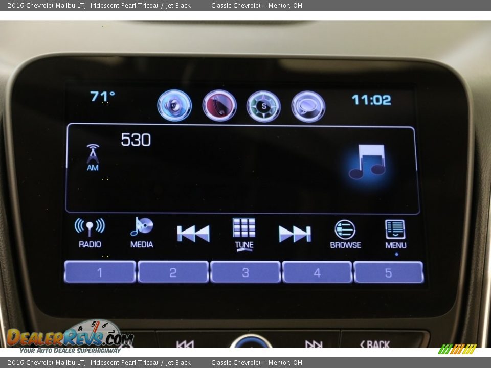 2016 Chevrolet Malibu LT Iridescent Pearl Tricoat / Jet Black Photo #13