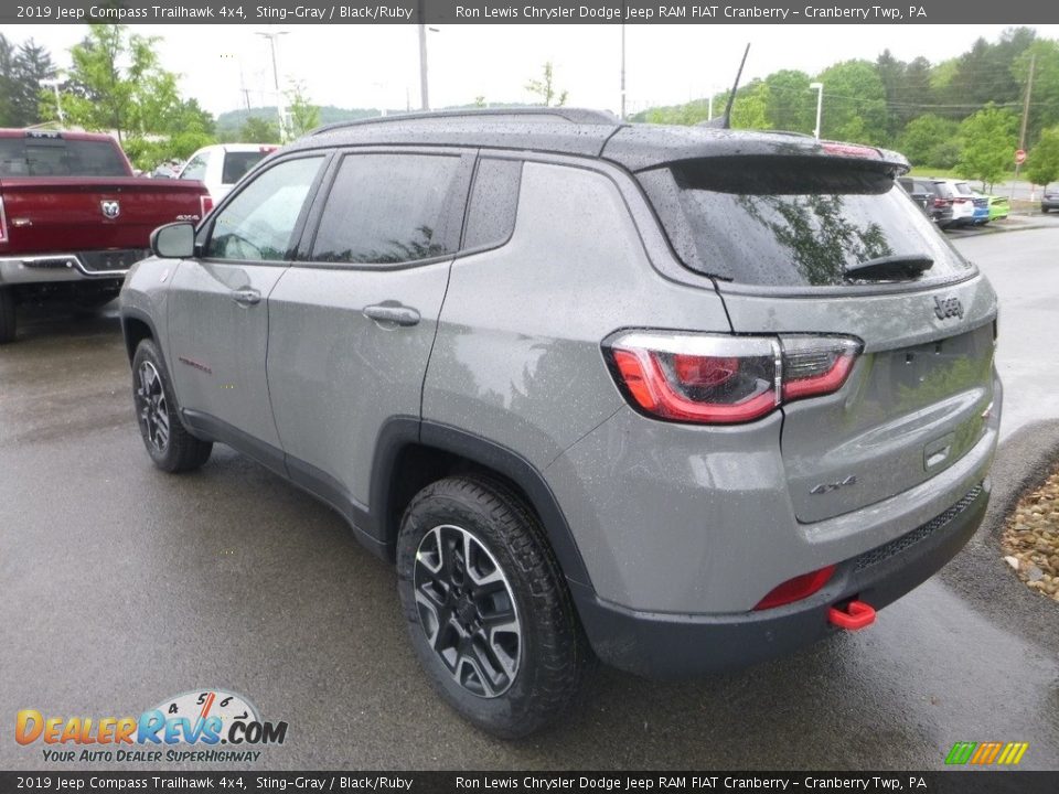 2019 Jeep Compass Trailhawk 4x4 Sting-Gray / Black/Ruby Photo #3