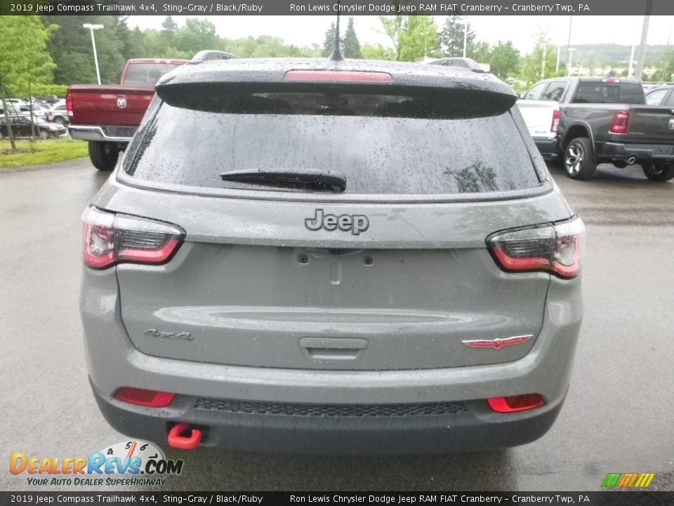 2019 Jeep Compass Trailhawk 4x4 Sting-Gray / Black/Ruby Photo #4