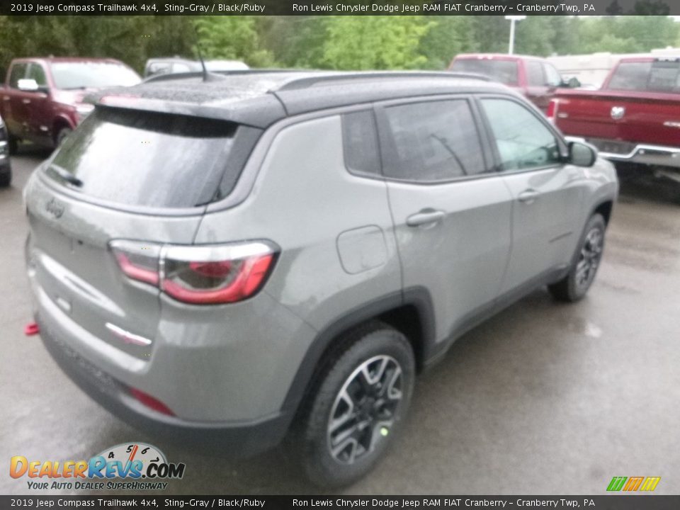 2019 Jeep Compass Trailhawk 4x4 Sting-Gray / Black/Ruby Photo #5