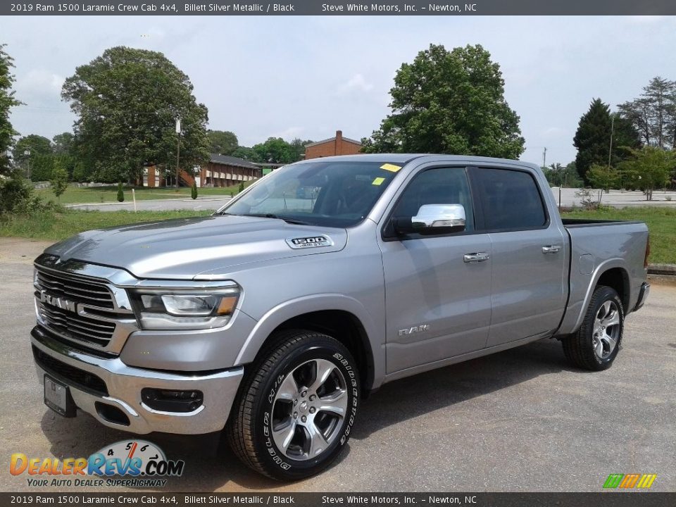 2019 Ram 1500 Laramie Crew Cab 4x4 Billett Silver Metallic / Black Photo #2