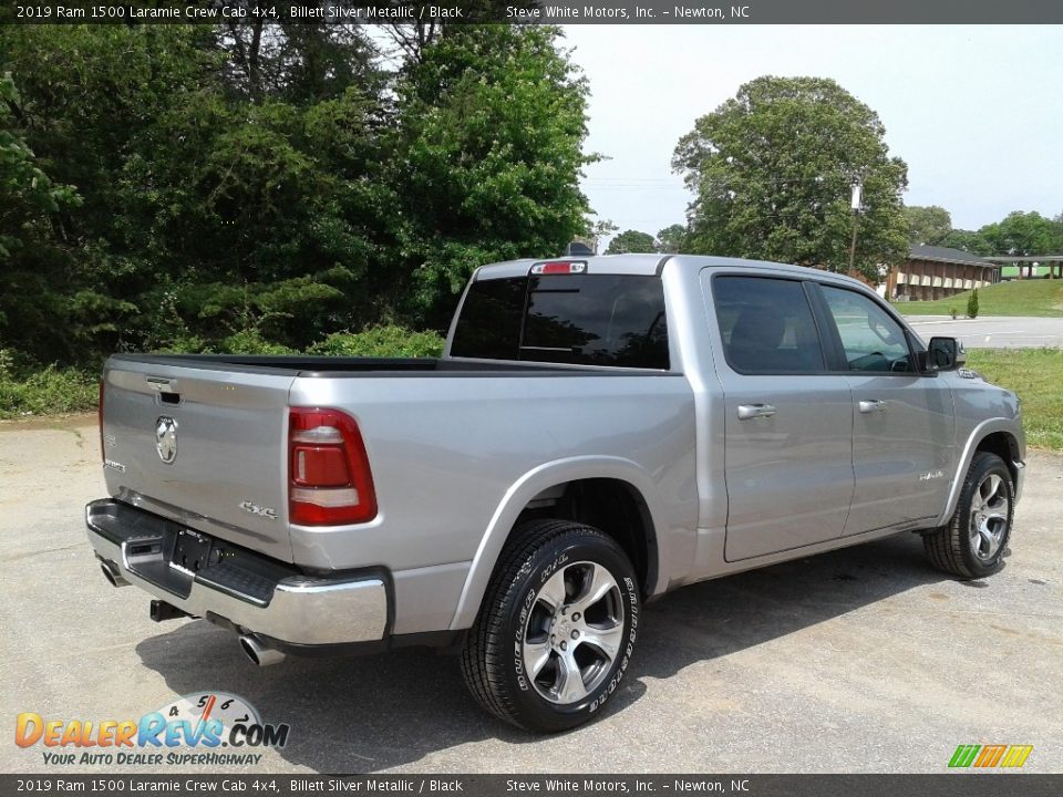 2019 Ram 1500 Laramie Crew Cab 4x4 Billett Silver Metallic / Black Photo #6