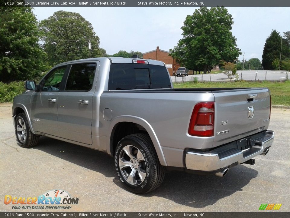 2019 Ram 1500 Laramie Crew Cab 4x4 Billett Silver Metallic / Black Photo #8