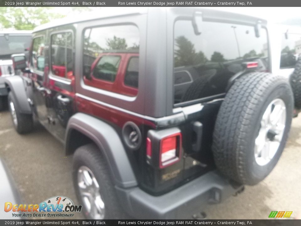 2019 Jeep Wrangler Unlimited Sport 4x4 Black / Black Photo #9