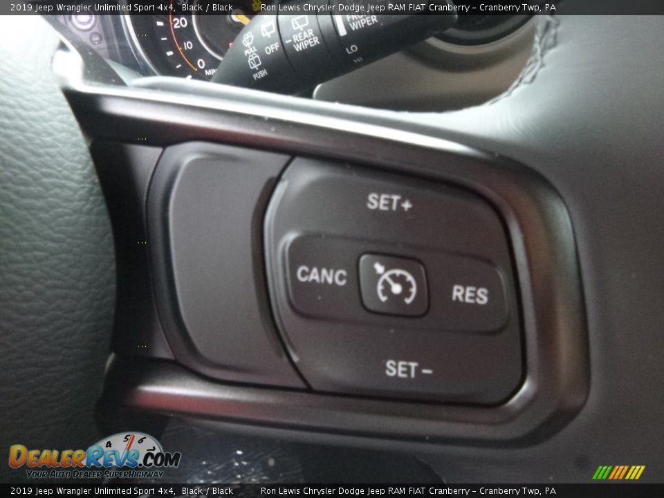 2019 Jeep Wrangler Unlimited Sport 4x4 Black / Black Photo #14