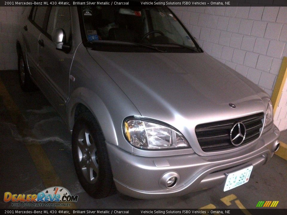 2001 Mercedes-Benz ML 430 4Matic Brilliant Silver Metallic / Charcoal Photo #1